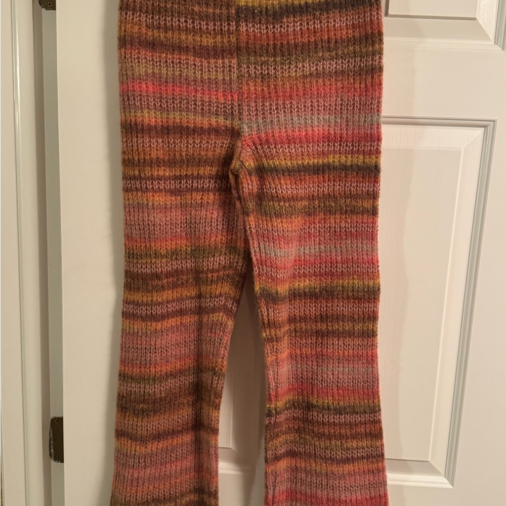 Something Navy Colorful Knit Cropped Pants